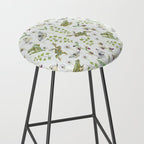 Spring Frogs and Orchids - Light Green Stool Gallery Image 2