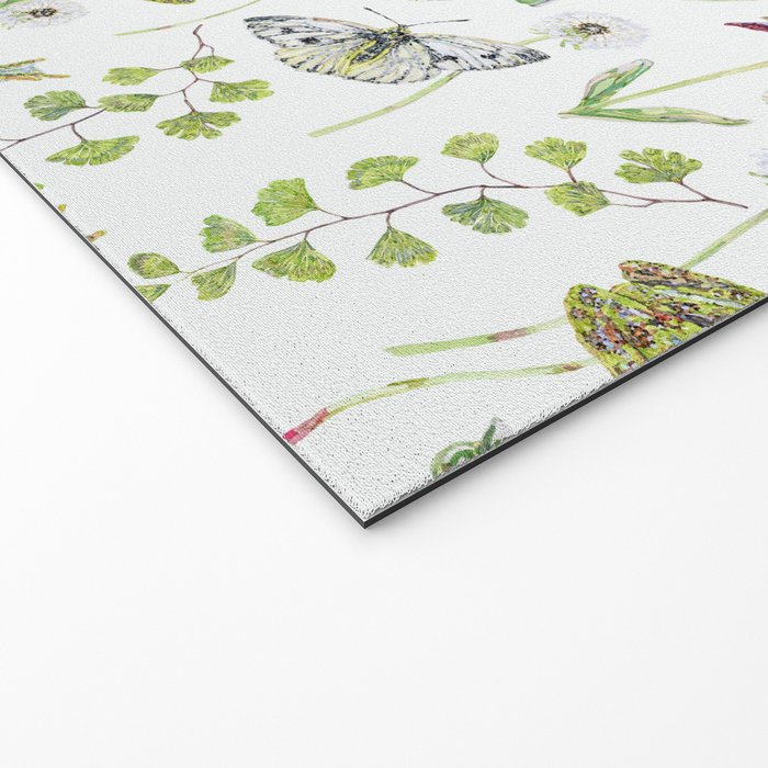 Spring Frogs and Orchids - Light Green Welcome Mat Gallery Image 2