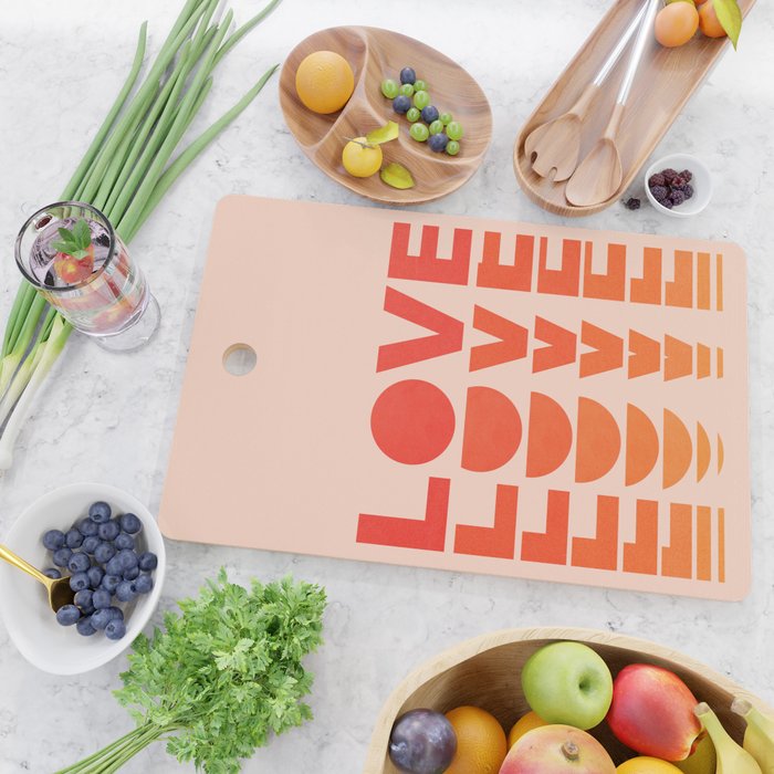 Abstraction_LOVE_SUNSET_Minimalism_001 Cutting Board Gallery Image 2