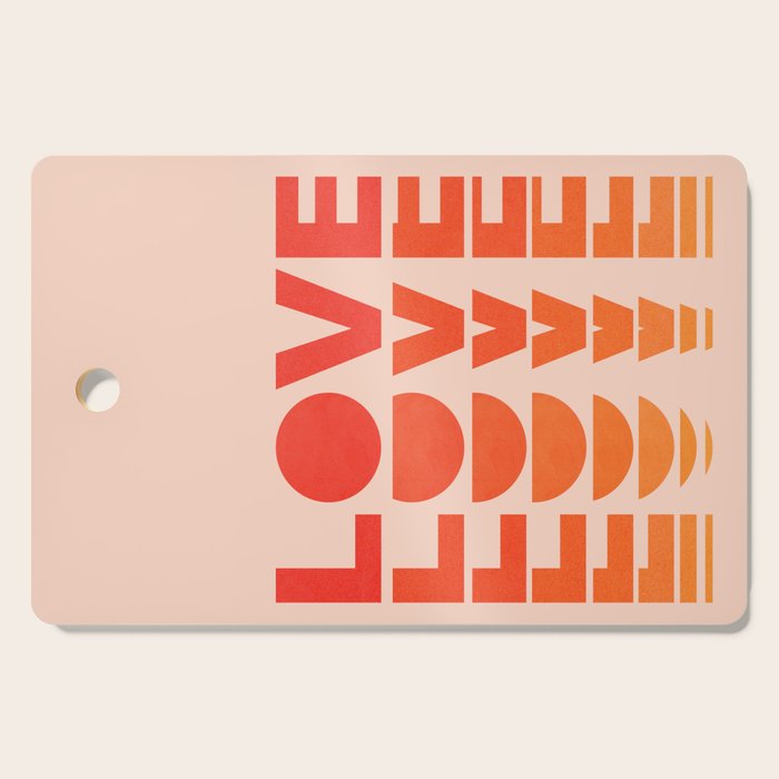 Abstraction_LOVE_SUNSET_Minimalism_001 Cutting Board Gallery Image 1