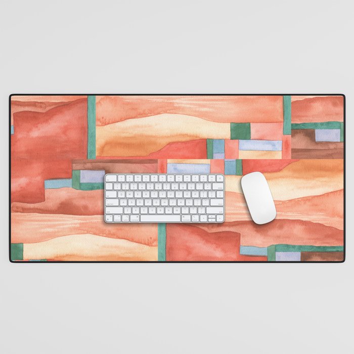 Abstract Desert Landscape Watercolor Desk Mat Gallery Image 1