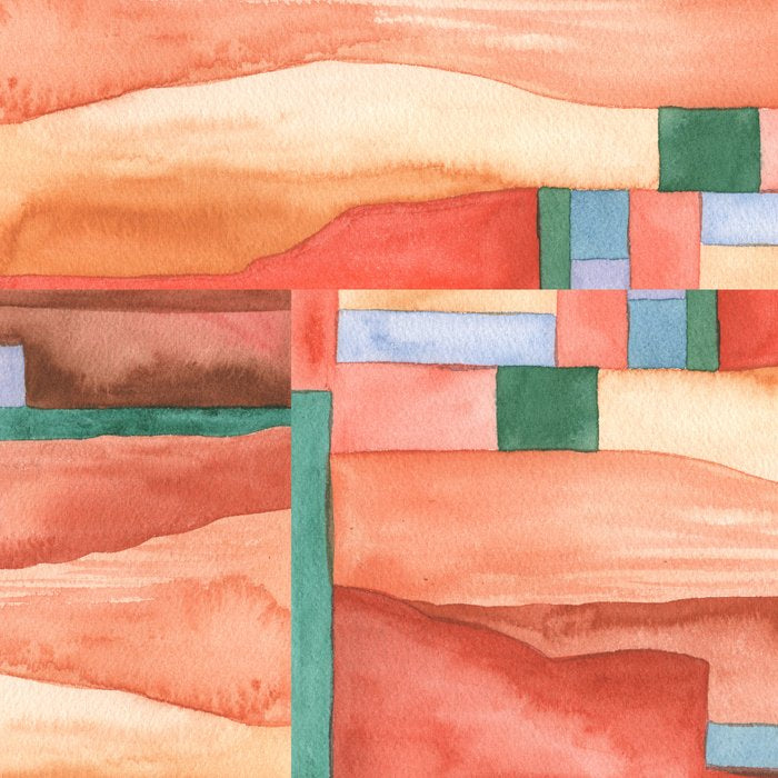 Abstract Desert Landscape Watercolor Coffee Mug Gallery Image 2