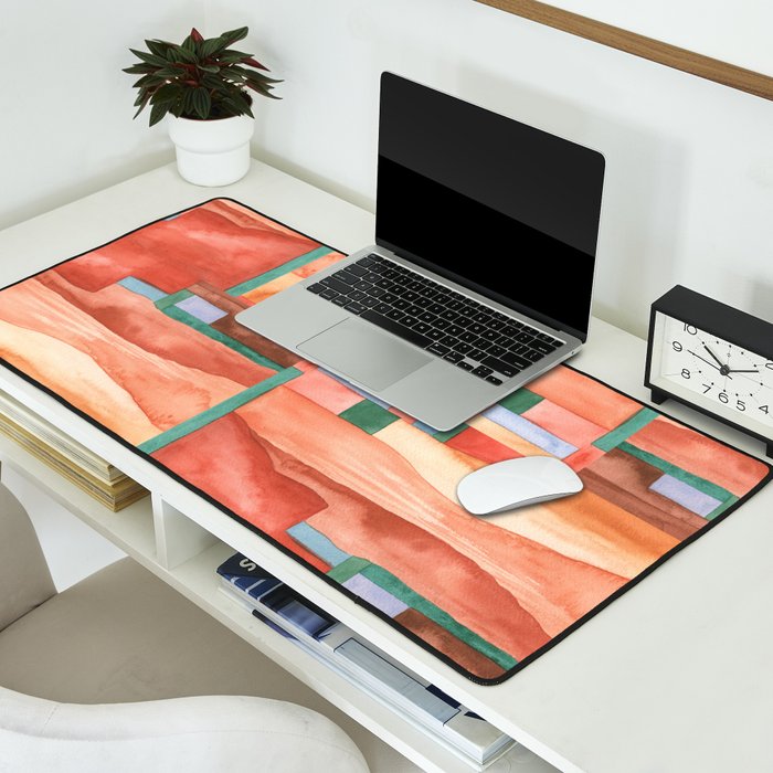 Abstract Desert Landscape Watercolor Desk Mat Gallery Image 2