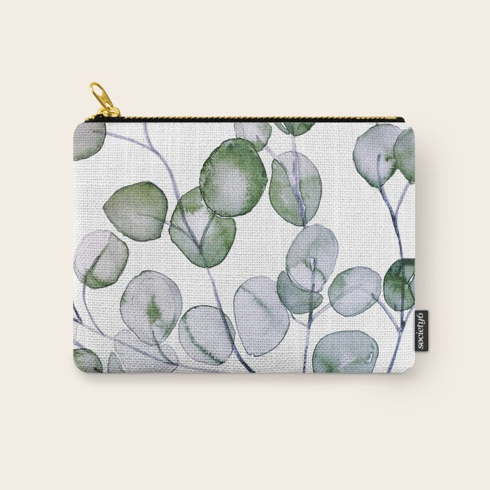 Eucalyptus Green Watercolor Carry All Pouch Gallery Image 1