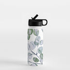 Eucalyptus Green Watercolor Water Bottle Gallery Image 1