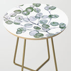 Eucalyptus Green Watercolor Side Table Gallery Image 2