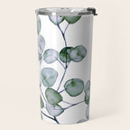 Eucalyptus Green Watercolor Travel Mug Gallery Image 2