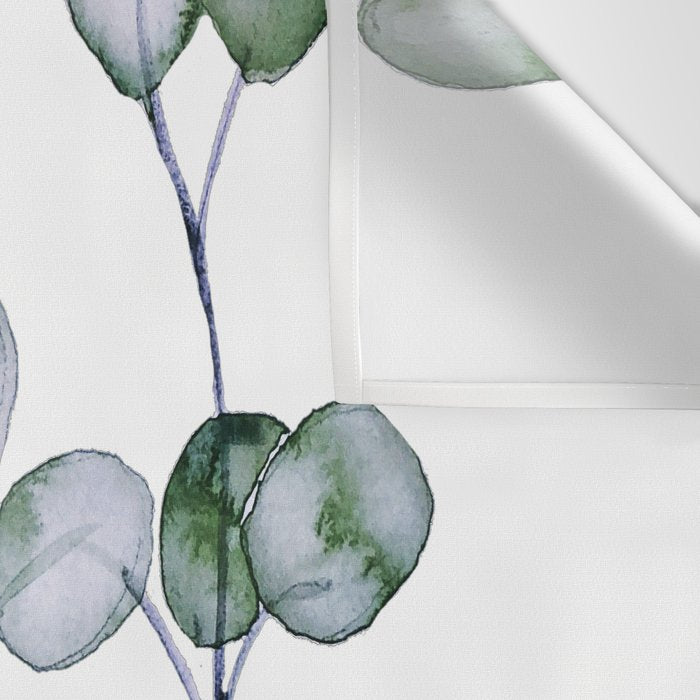 Eucalyptus Green Watercolor Wall Tapestry Gallery Image 3