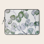 Eucalyptus Green Watercolor Laptop Sleeve Gallery Image 1