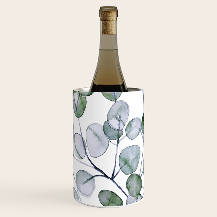 Eucalyptus Green Watercolor Wine Chiller Gallery Image 1