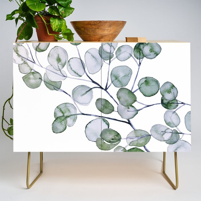 Eucalyptus Green Watercolor Credenza Gallery Image 1