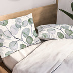 Eucalyptus Green Watercolor Pillow Sham Gallery Image 2