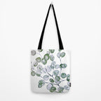 Eucalyptus Green Watercolor Tote Bag Gallery Image 2