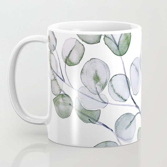 Eucalyptus Green Watercolor Coffee Mug Gallery Image 3