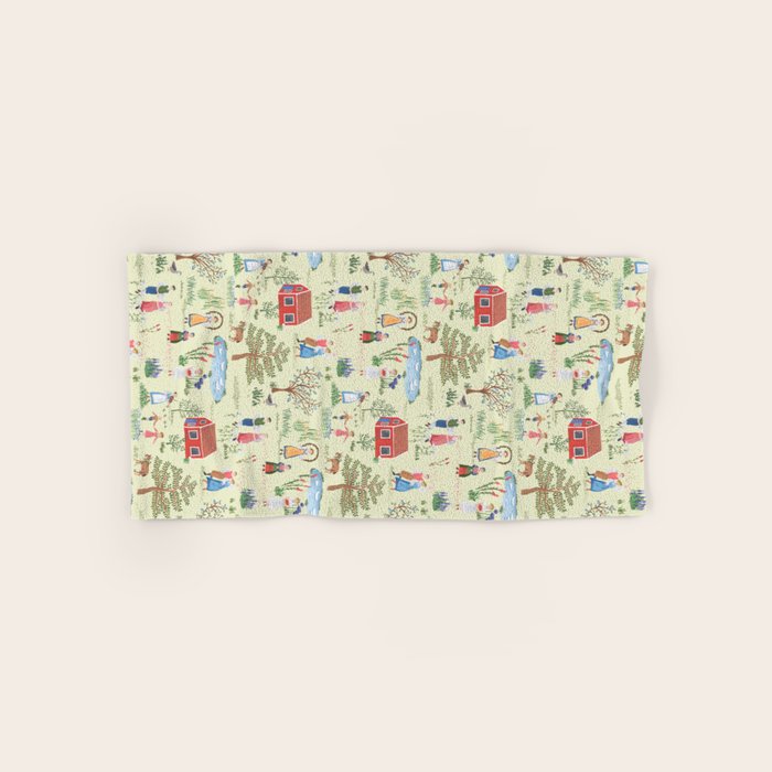 Swedish Folk Art - Midsummer Bath Towel Gallery Image 1