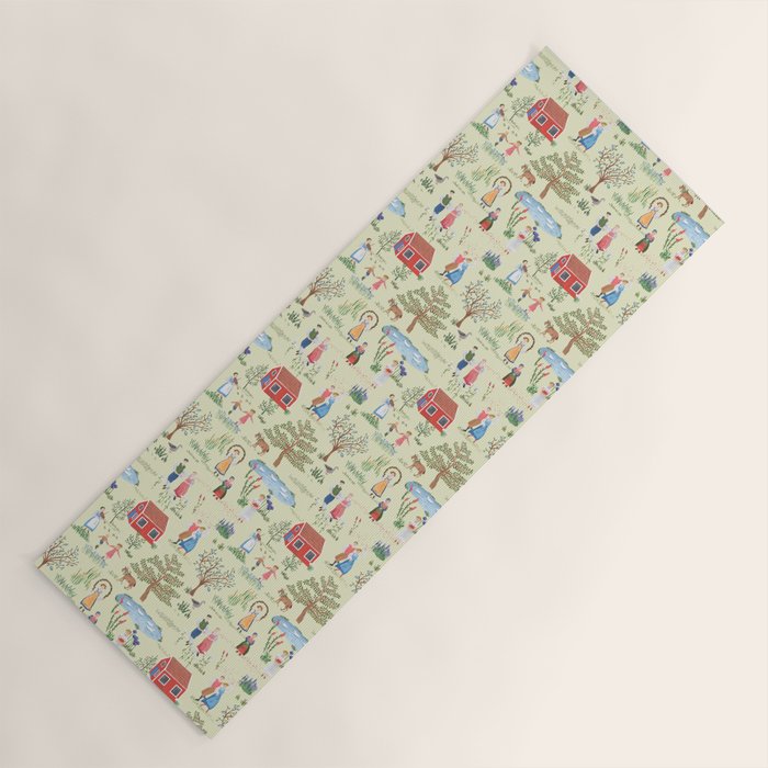 Swedish Folk Art - Midsummer Yoga Mat Gallery Image 1