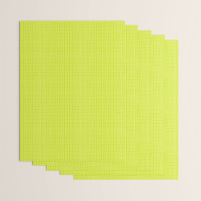 Fresh Lime Grid Wrapping Paper Gallery Image 3