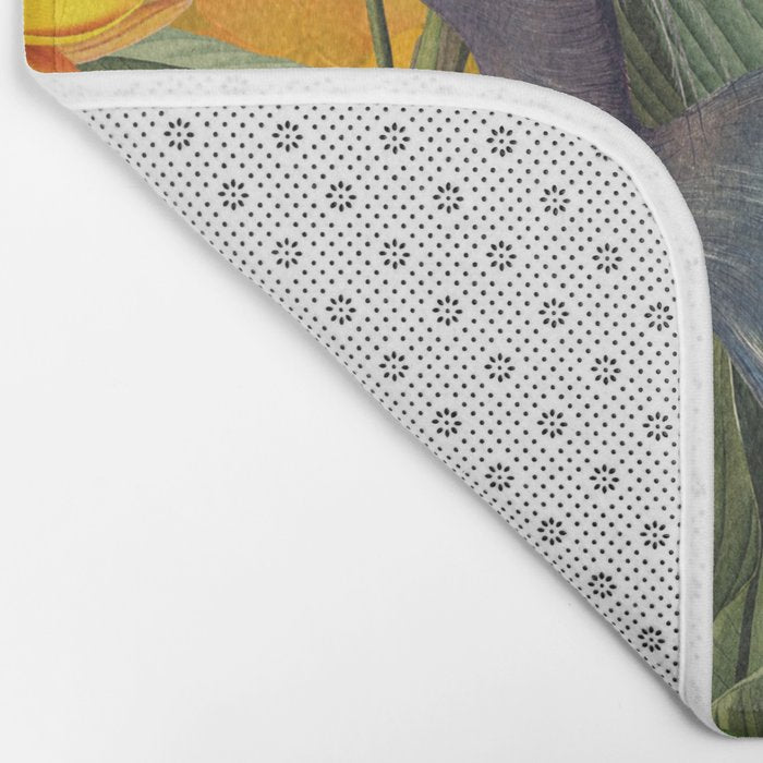 Vintage & Shabby Chic - Sunny Tropical Garden Blue Heron Bath Mat Gallery Image 2