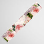 Vintage & Shabby Chic - Pastel Pink Botanical Summer Roses Garden Table Runner Gallery Image 3