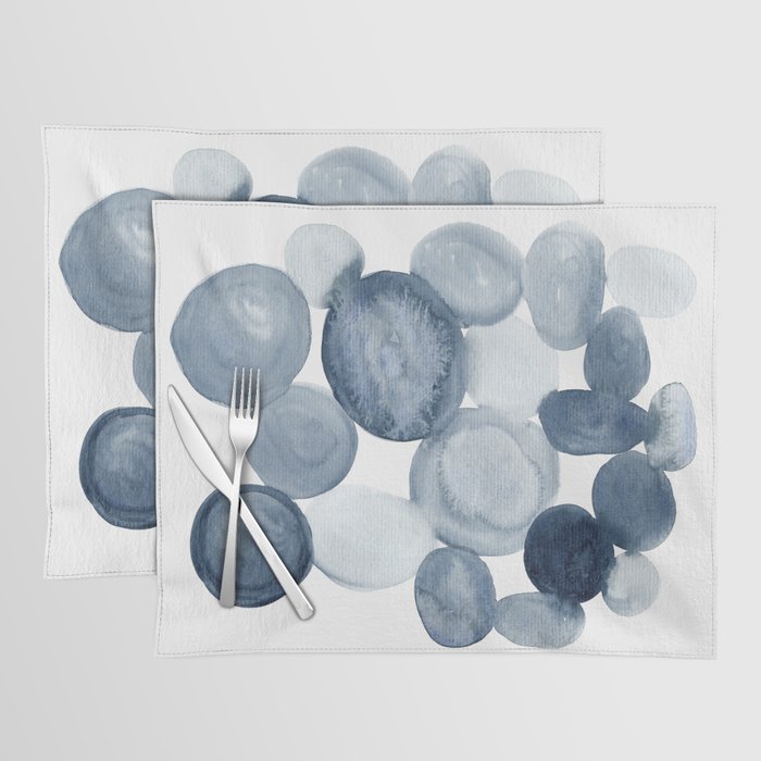 Pebbles Watercolor Abstract Placemat Gallery Image 1
