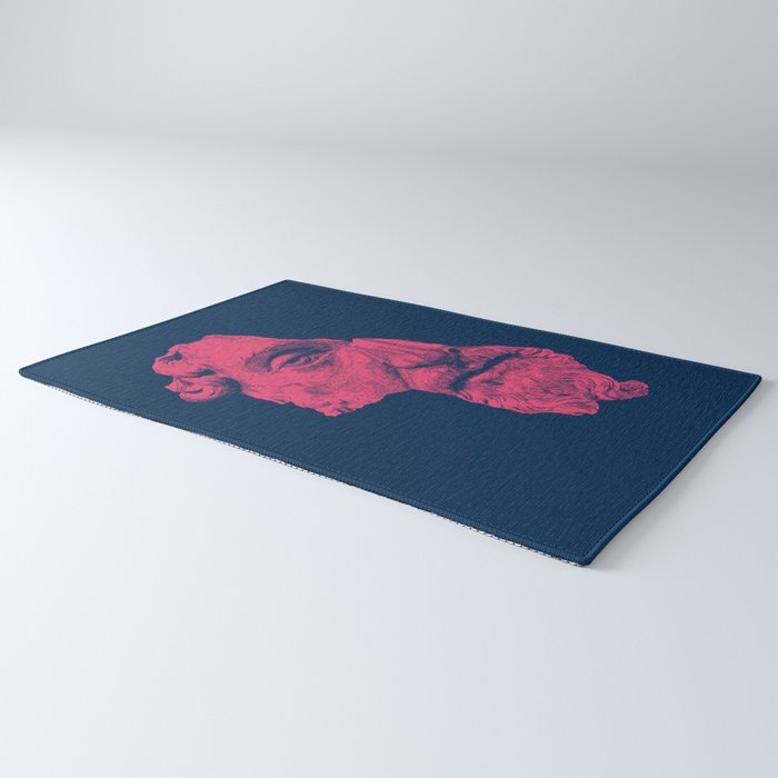 MARCUS AURELIUS ANTONINUS AUGUSTUS / prussian blue / vivid red Rug Gallery Image 3