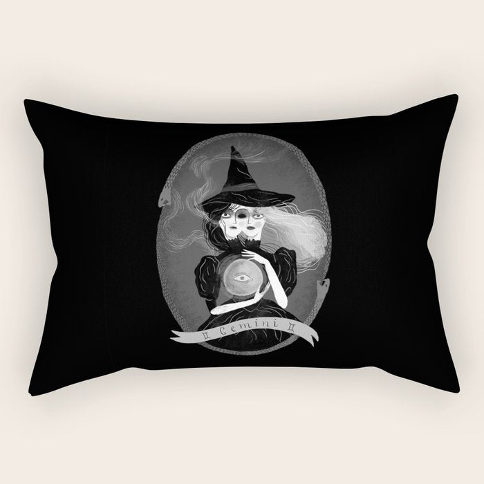 Gemini Witchy Zodiac Rectangular Pillow Gallery Image 2