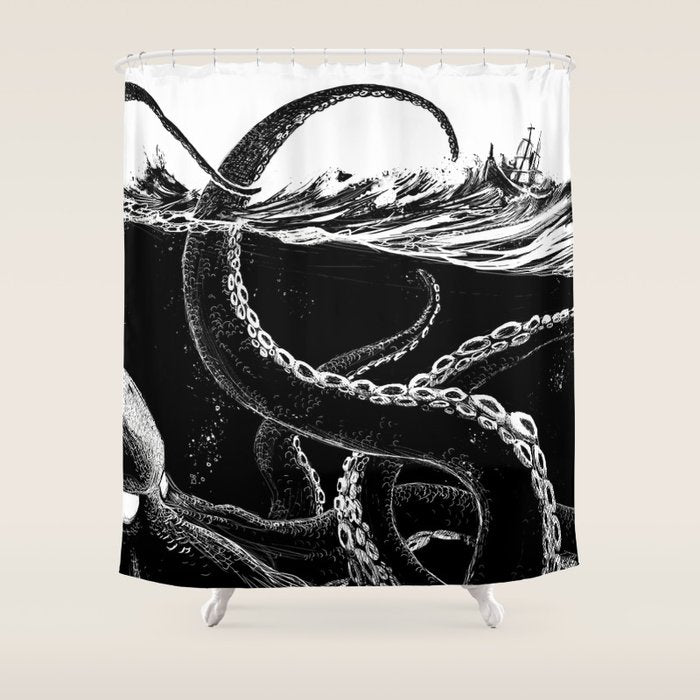 Kraken Rules the Sea Shower Curtain Gallery Image 1
