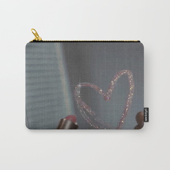 I LOVE YOU | glitter | love | heart | lipstick | mirror | collage | fashion | glam | pink | cute | art | wall | photo  Carry All Pouch Gallery Image 1