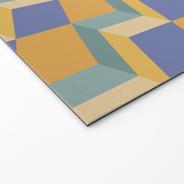Cuboid Geometric Abstract Shapes Pattern XV Welcome Mat Gallery Image 2