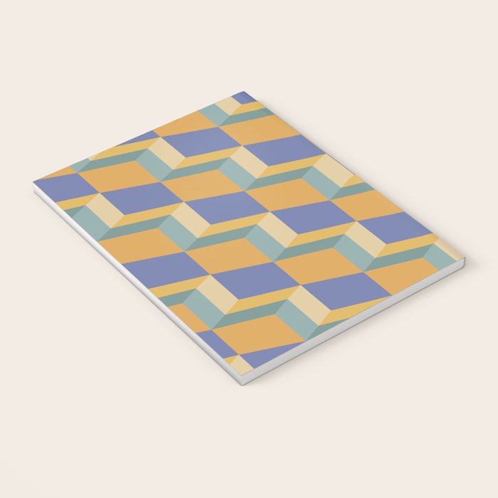 Cuboid Geometric Abstract Shapes Pattern XV Notebook Gallery Image 3