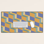 Cuboid Geometric Abstract Shapes Pattern XV Desk Mat Gallery Image 1