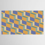 Cuboid Geometric Abstract Shapes Pattern XV Tablecloth Gallery Image 2