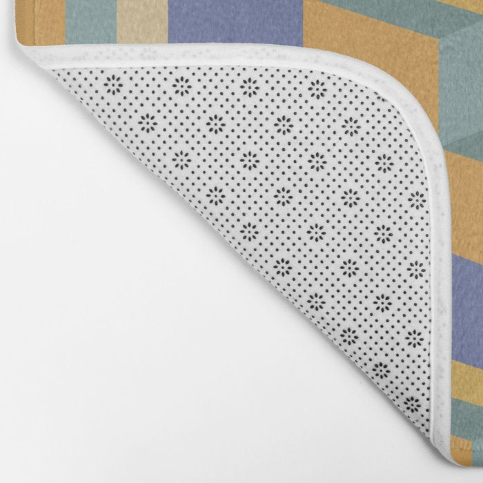 Cuboid Geometric Abstract Shapes Pattern XV Bath Mat Gallery Image 2
