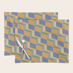 Cuboid Geometric Abstract Shapes Pattern XV Placemat Gallery Image 1