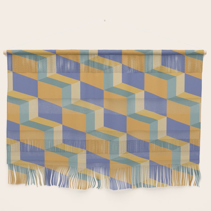 Cuboid Geometric Abstract Shapes Pattern XV Wall Hanging Gallery Image 1