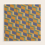 Cuboid Geometric Abstract Shapes Pattern XV Wood Wall Art Gallery Image 1