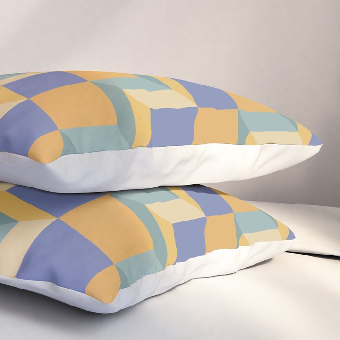 Cuboid Geometric Abstract Shapes Pattern XV Pillow Sham Gallery Image 3