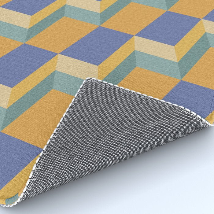 Cuboid Geometric Abstract Shapes Pattern XV Rug Gallery Image 4
