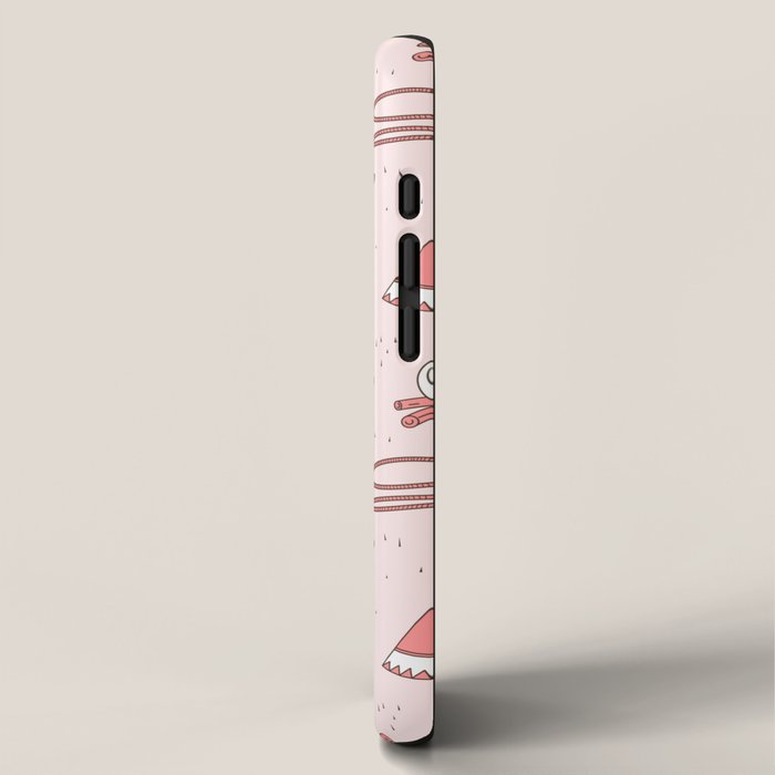 Cute Cowgirl Pattern, Cowboy Print in Blush Pink iPhone Case Gallery Image 2