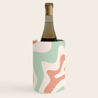Retro Liquid Swirl Abstract Pattern in Celadon Orange Wine Chiller Gallery Image 1