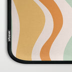 Retro Liquid Swirl Abstract Pattern in Celadon Orange Laptop Sleeve Gallery Image 3