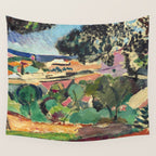Henri matisse Landscape of Collioure Wall Tapestry Gallery Image 4