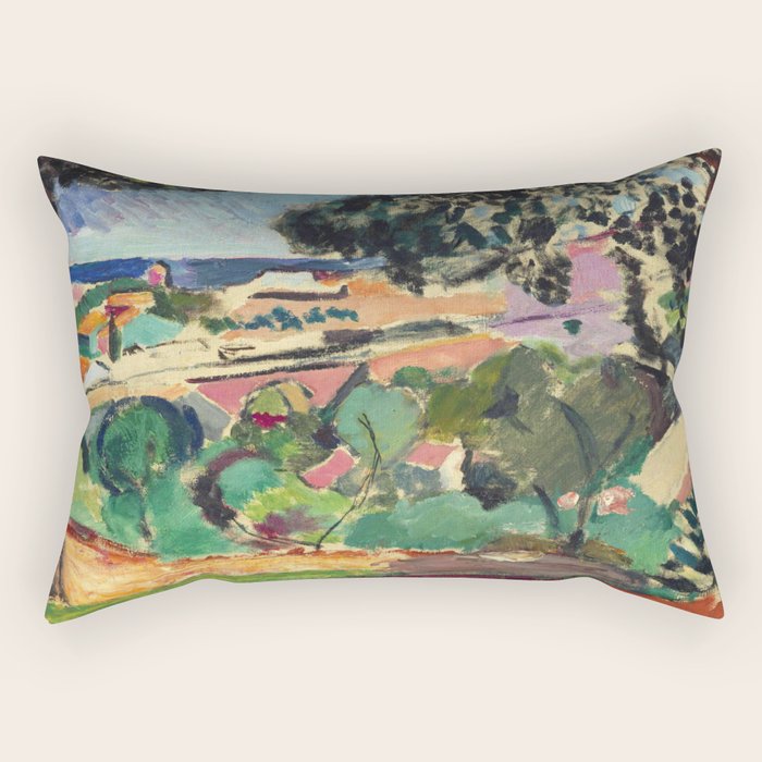 Henri matisse Landscape of Collioure Rectangular Pillow Gallery Image 2
