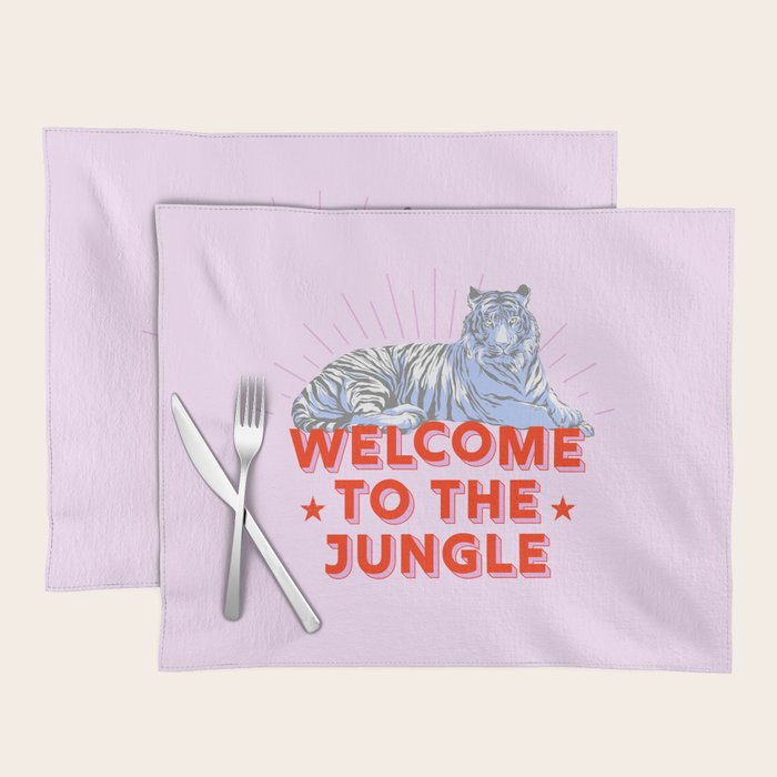 welcome to the jungle - retro tiger Placemat Gallery Image 1