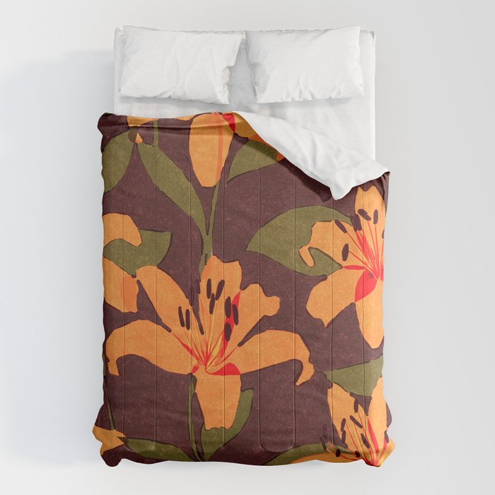 Tiger Lily (BROWN) Comforter Gallery Image 6
