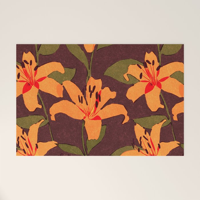 Tiger Lily (BROWN) Welcome Mat Gallery Image 1