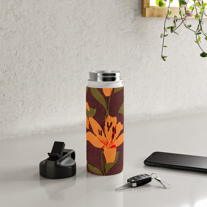 Tiger Lily (BROWN) Water Bottle Gallery Image 4