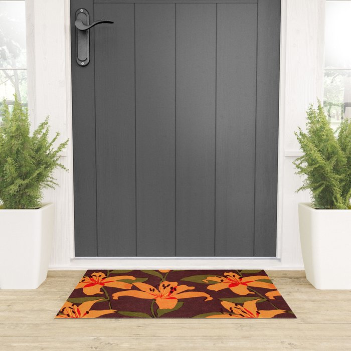 Tiger Lily (BROWN) Welcome Mat Gallery Image 3
