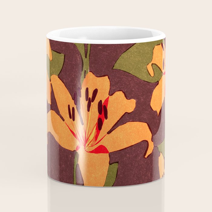 Tiger Lily (BROWN) Coffee Mug Gallery Image 4