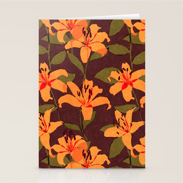 Tiger Lily (BROWN) Stationery Card Gallery Image 2
